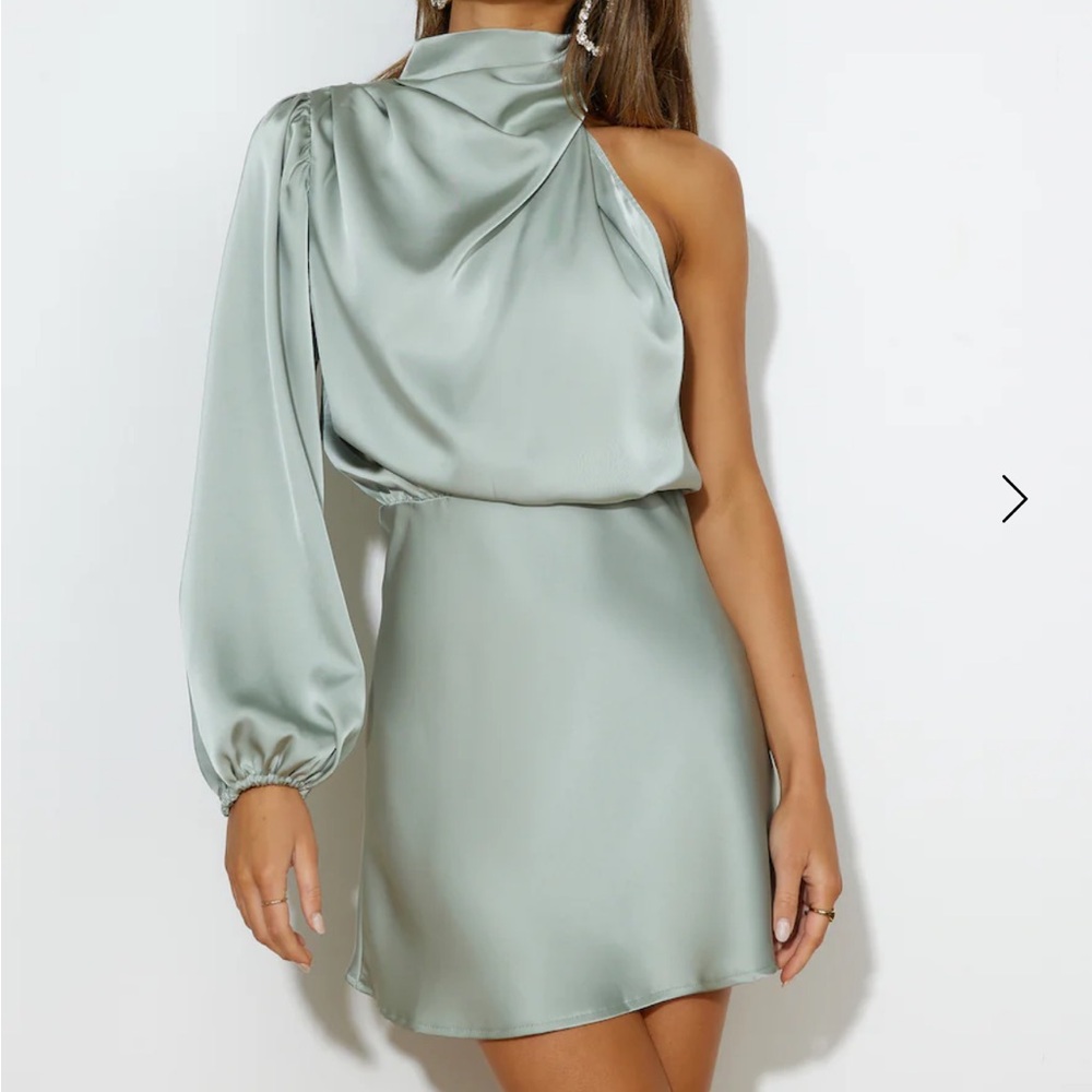 Sage mini dress